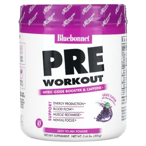 Bluebonnet Nutrition, Перед тренировкой, с виноградом, 300 г (0,66 фунта)