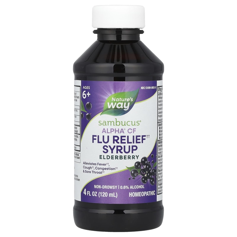 Nature's Way, Sambucus, Alpha CF, мультисимптомное средство от Flucare, с бузиной, 120 мл (4 жидк. унц.)