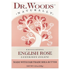 Dr. Woods, Английское мыло с ароматом розы, эффект осветления кожи, 149 г (5,25 унции)