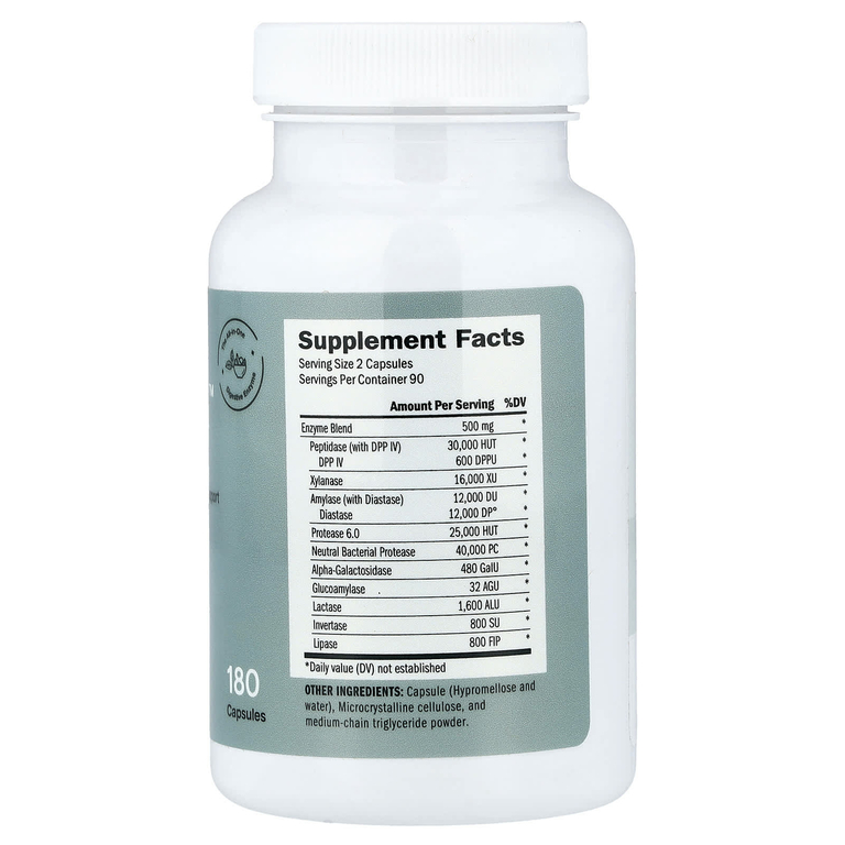 Houston Enzymes, TriEnza®, пищеварительные ферменты, 180 капсул