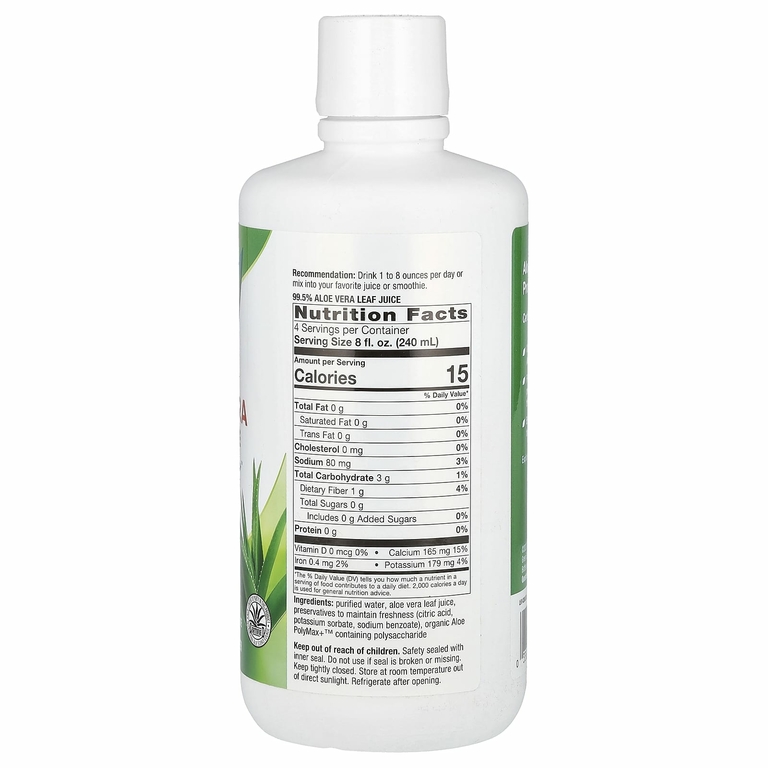 Nature's Way, сок из листьев алоэ вера, без добавок, 1 л (33,8 жидк. унции)