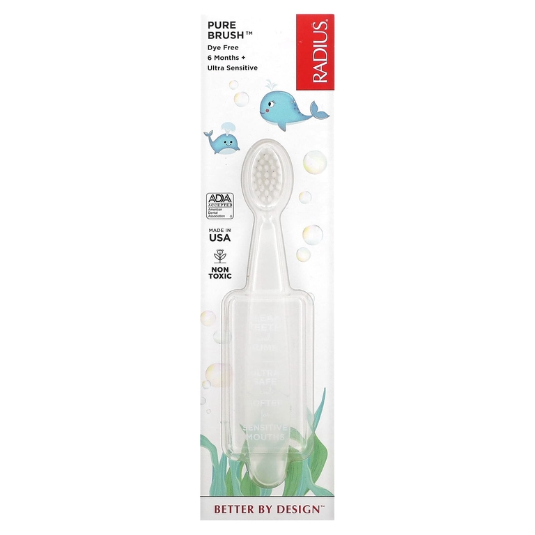 RADIUS, Pure Brush для детей старше 6 месяцев, для сверхчувствительных десен, 1 зубная щетка