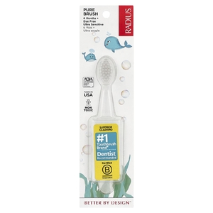 RADIUS, Pure Brush для детей старше 6 месяцев, для сверхчувствительных десен, 1 зубная щетка