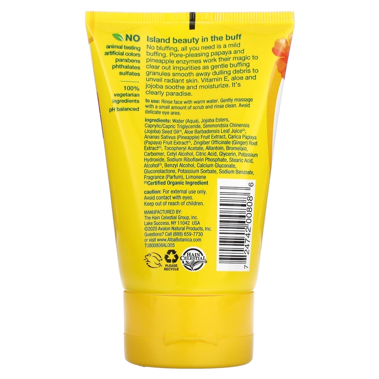 Alba Botanica, Гавайский скраб для лица, 113 г (4 унции) (Товар снят с продажи) 