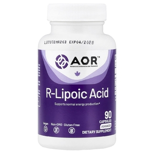 Advanced Orthomolecular Research AOR, R-липоевая кислота, 150 мг, 90 капсул