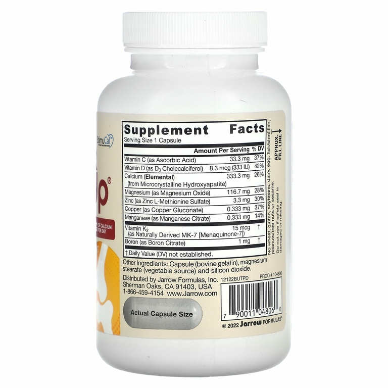 Jarrow Formulas, BoneUp 3 в день, 1000 мг, 90 капсул