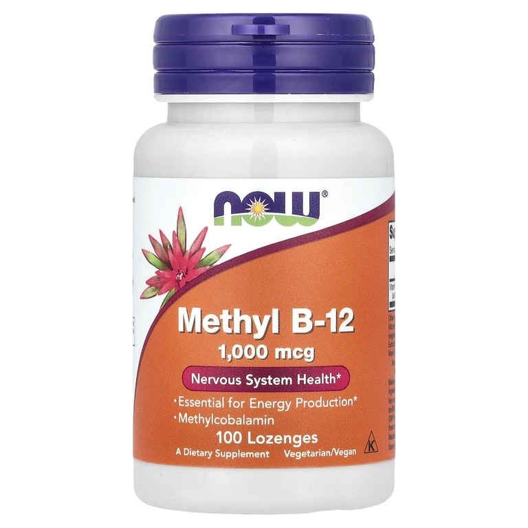 NOW Foods, Methyl B-12, метилкобаламин, 1000 мкг, 100 таблеток для рассасывания