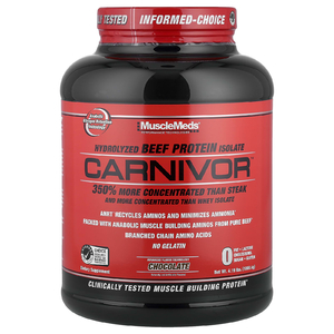 MuscleMeds, гидролизованный изолят говяжьего протеина, со вкусом шоколада, 1898,4 г (4,19 фунта)