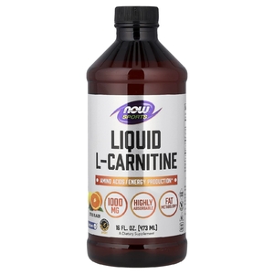 NOW Foods, Спорт, L-карнитин в жидкой форме, с цитрусовым вкусом, 473 мл (16 жидких унций)