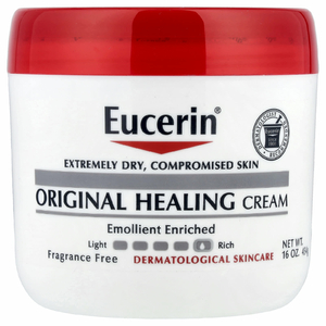 Eucerin, оригинальный заживляющий крем для очень сухой и поврежденной кожи, без отдушек, 454 г (16 унций)