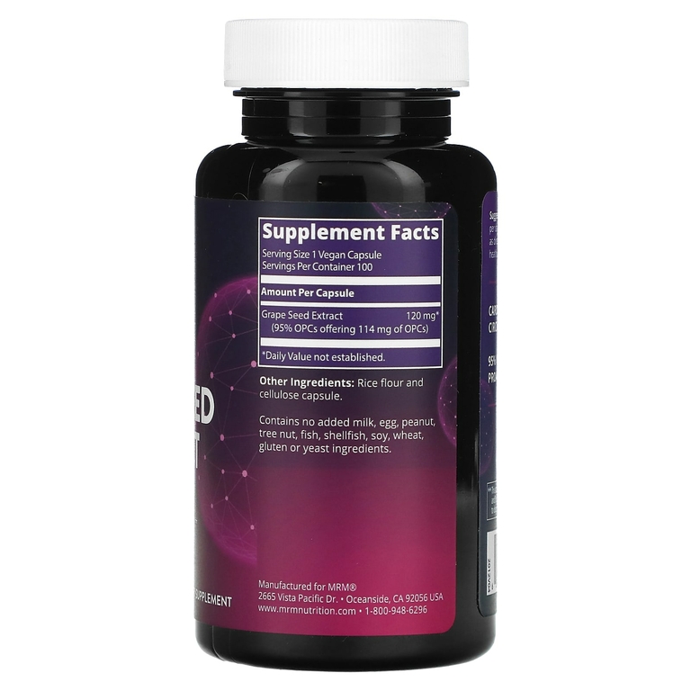 MRM Nutrition, Nutrition, экстракт виноградных косточек, 100 веганских капсул