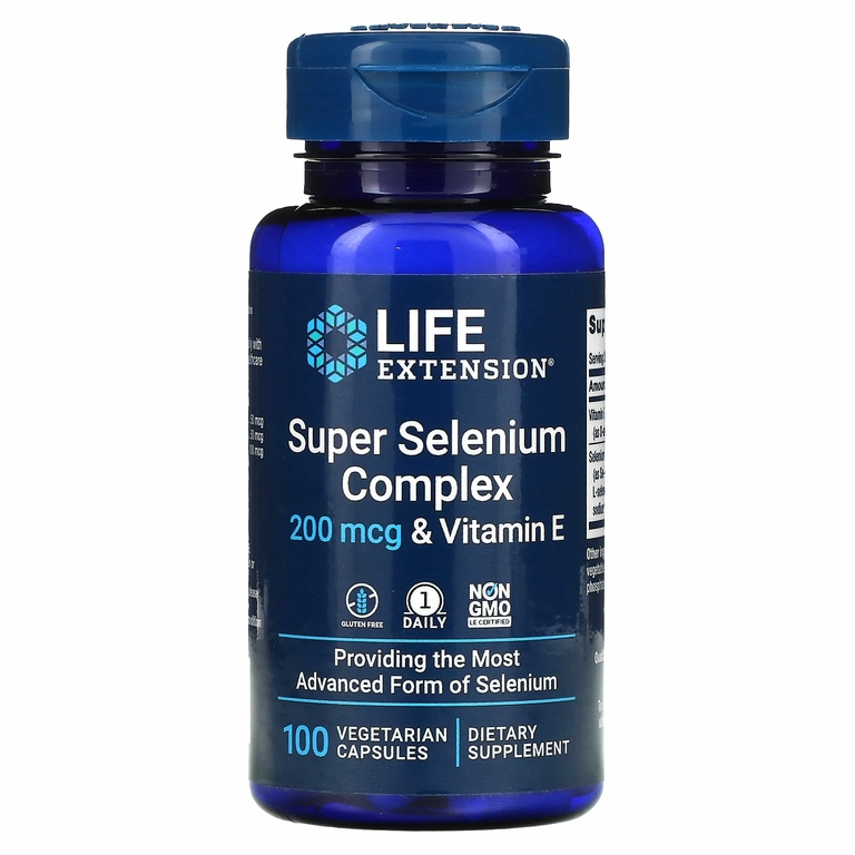 Life Extension, суперкомплекс селена с витамином E, 200 мкг, 100 вегетарианских капсул
