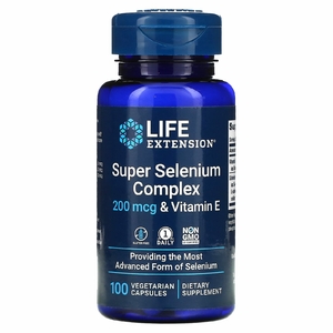 Life Extension, суперкомплекс селена с витамином E, 200 мкг, 100 вегетарианских капсул