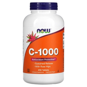 NOW Foods, C-1000, 250 таблеток