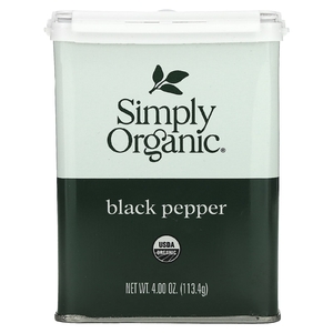 Simply Organic, черный перец, 113,4 г (4 унции)