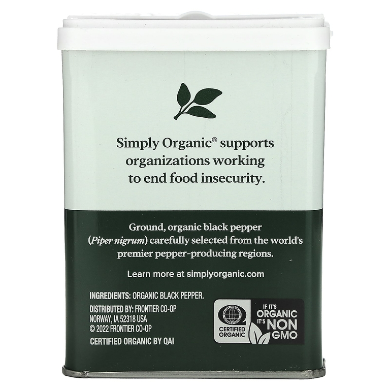 Simply Organic, черный перец, 113,4 г (4 унции)
