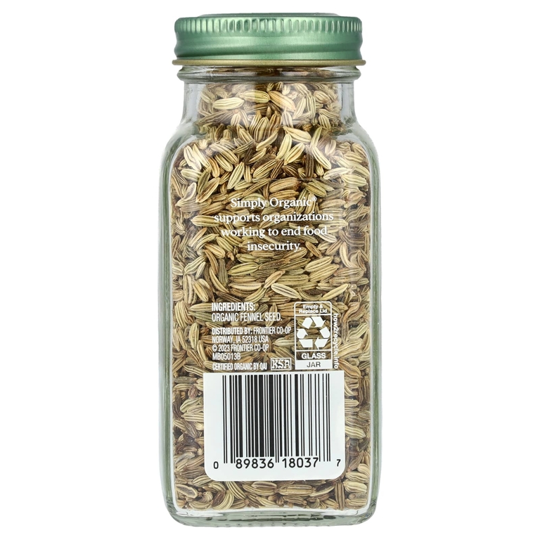 Simply Organic, Семена фенхеля, 1,90 унции (54 г)