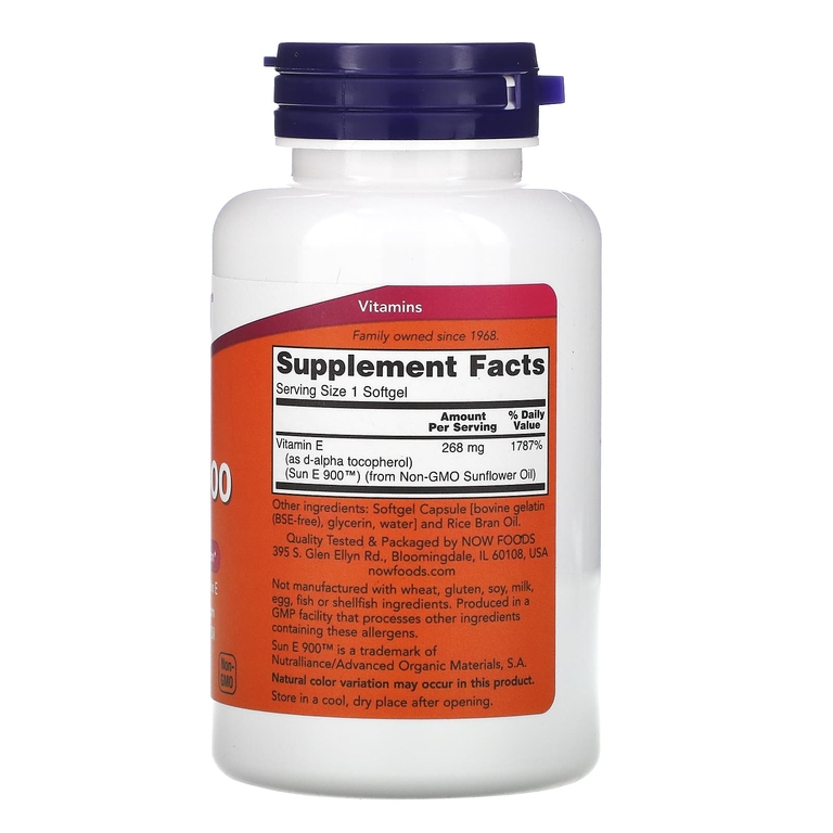 NOW Foods, Sun-E 400, 120 капсул