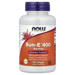 NOW Foods, Sun-E™ 400, 268 мг (400 МЕ), 120 капсул