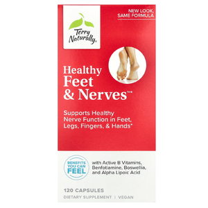 Terry Naturally, Terry Naturally, Healthy Feet & Nerves, здоровые ноги и нервы, 120 капсул