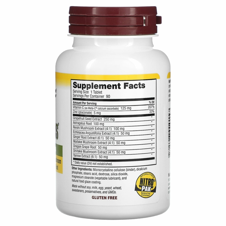 NutriBiotic, DefensePlus, максимальная эффективность, 90 вегетарианских таблеток