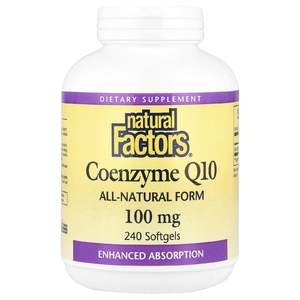 Natural Factors, Кофермент Q10, 100 мг, 240 мягких желатиновых капсул