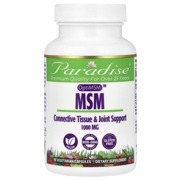 Paradise Herbs, МСМ, 1000 мг, 90 вегетарианских капсул
