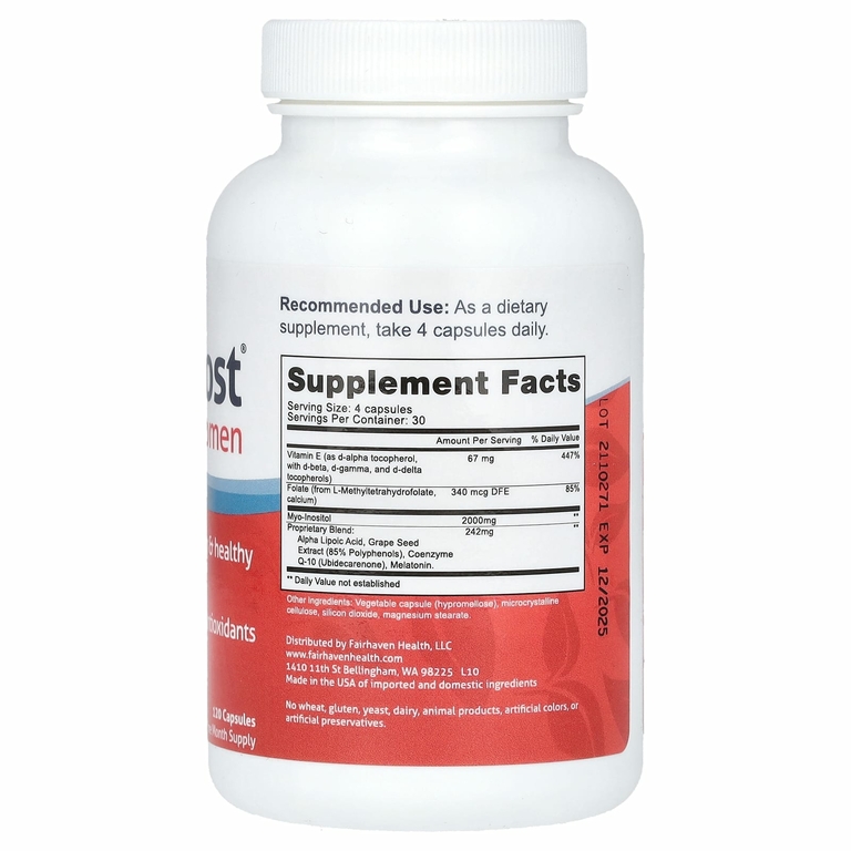 Fairhaven Health, OvaBoost для женского здоровья, 120 капсул