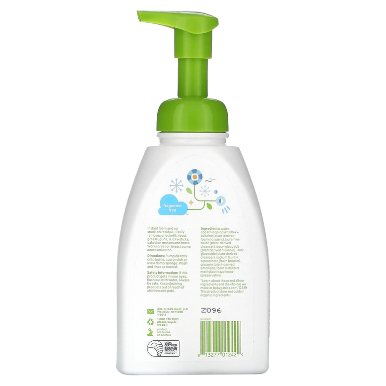 Babyganics, Пенная тарелка и мыло в бутылках, без отдушек, 473 мл (16 жидк. унц.)