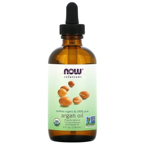 NOW Foods, Solutions, сертифицированное на 100% чистое органическое аргановое масло, 118 мл (4 жидк. унции)