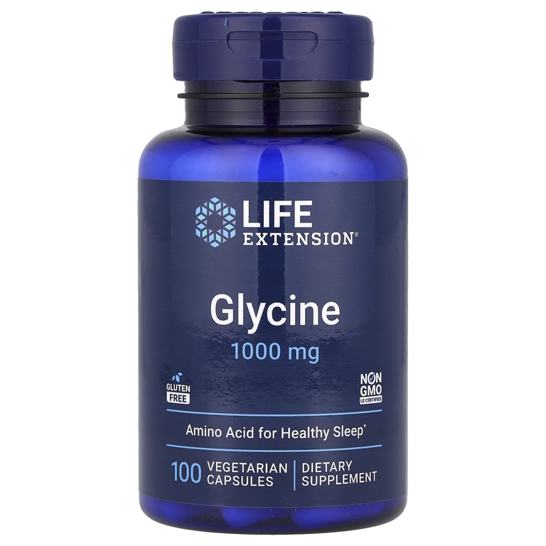 Life Extension, глицин, 1000 мг, 100 вегетарианских капсул