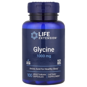 Life Extension, глицин, 1000 мг, 100 вегетарианских капсул