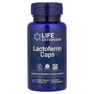 Life Extension, лактоферрин в капсулах, 60 вегетарианских капсул (300 мг в 1 капсуле)