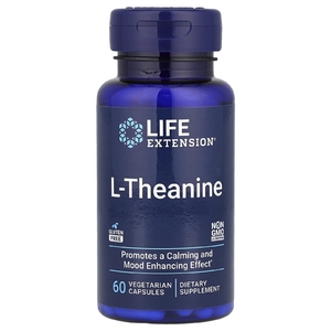 Life Extension, L-теанин, 100 мг, 60 растительных капсул