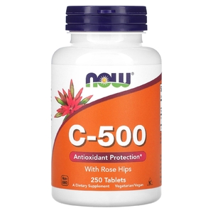 NOW Foods, C-500 с шиповником, 250 таблеток