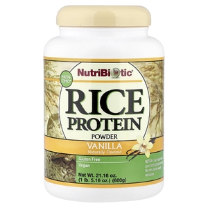 NutriBiotic, необработанный рисовый протеин, ваниль, 600 г (1 фунт 5,16 унции)