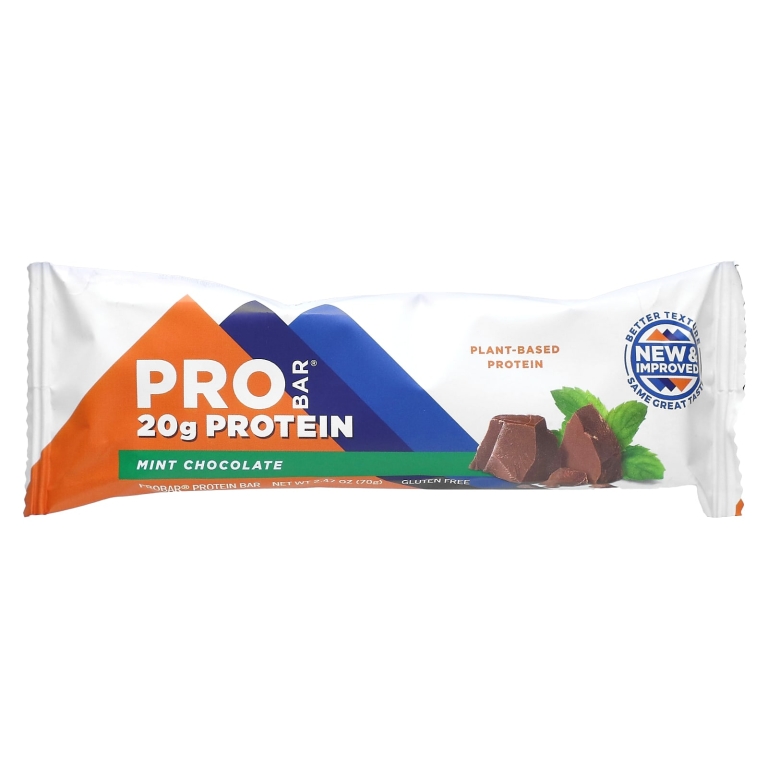 ProBar, протеиновый батончик, со вкусом мяты и шоколада, 12 шт. по 70 г (2,47 унции)