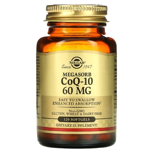 Solgar, Коэнзим Q10 с мегасорбом, 60 мг, 120 мягких таблеток