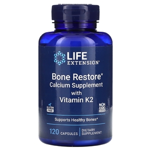 Life Extension, восстановление костей с витамином К2, 120 капсул