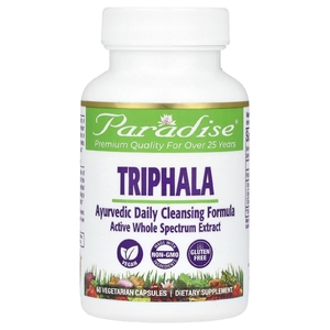 Paradise Herbs, трифала, 60 вегетарианских капсул