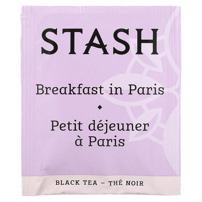 Stash Tea, черный чай, «Завтрак в Париже», 18 чайных пакетиков, 36 г (1,2 унции)