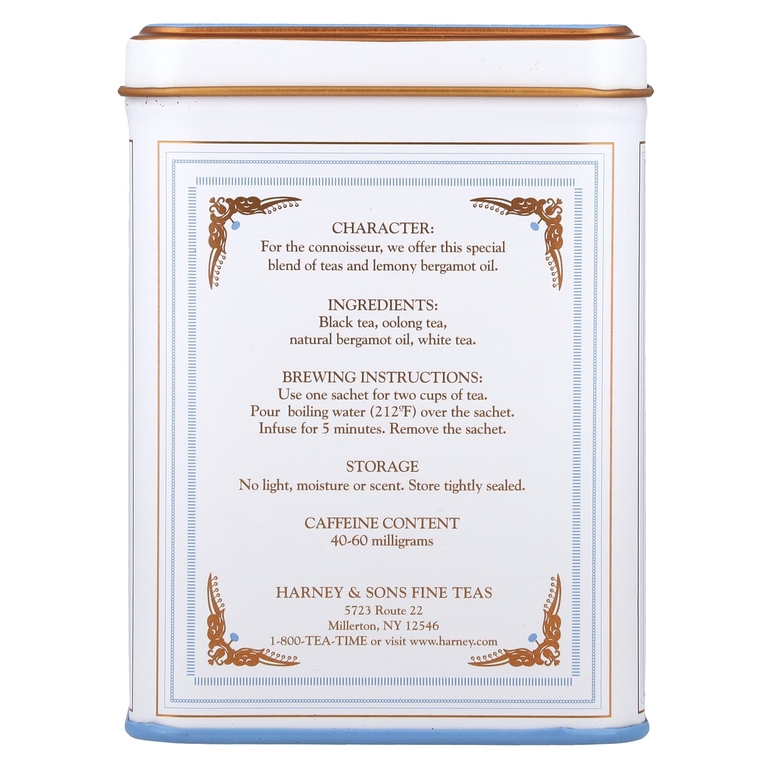 Harney & Sons, Качественные сорта чая, эрл грей Supreme, 20 саше, 40 г (1,4 унции)