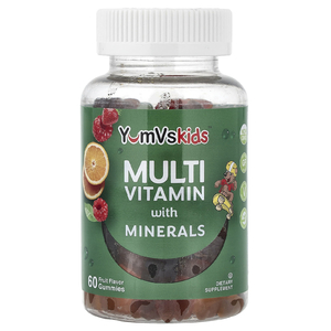 YumVs, мультивитамины с минералами в жевательных таблетках, со вкусом фруктов, 60 жевательных таблеток