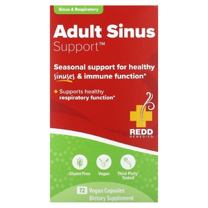 Redd Remedies, Поддержка носовых пазух для взрослых, 72 веганские капсулы