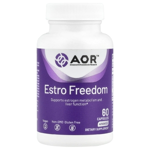 Advanced Orthomolecular Research AOR, Поддержка метаболизма эстрогена и функции печени, 60 вегетарианских капсул