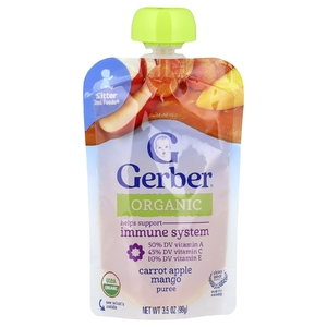 Gerber, Smart Flow, Organic, морковь, яблоко и манго, 99 г (3,5 унции)