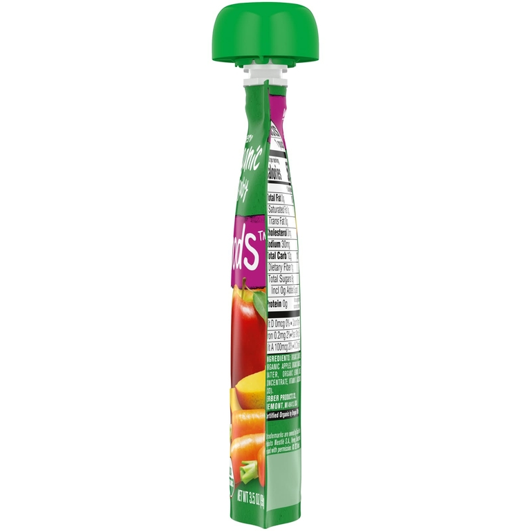 Gerber, Smart Flow, Organic, морковь, яблоко и манго, 99 г (3,5 унции)