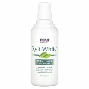 NOW Foods, Solutions, XyliWhite, ополаскиватель для рта, без фтора, освежающая мята, 473 мл (16 жидк. унций)