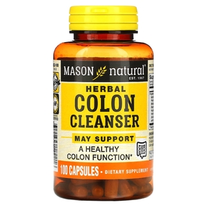 Mason Natural, Очищающее травяное средство для кишечника, 100 капсул