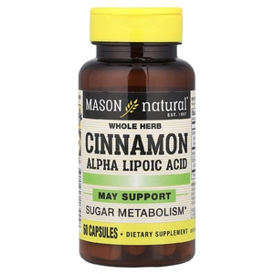 Mason Natural, корица с альфа-липоевой кислотой, 60 капсул